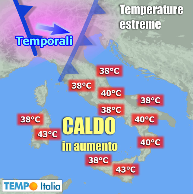 Maltempo, pioggia e temporali in arrivo