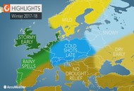 Accuweather trend meteo climatico inverno: neve al Nord Italia, siccità nella Penisola