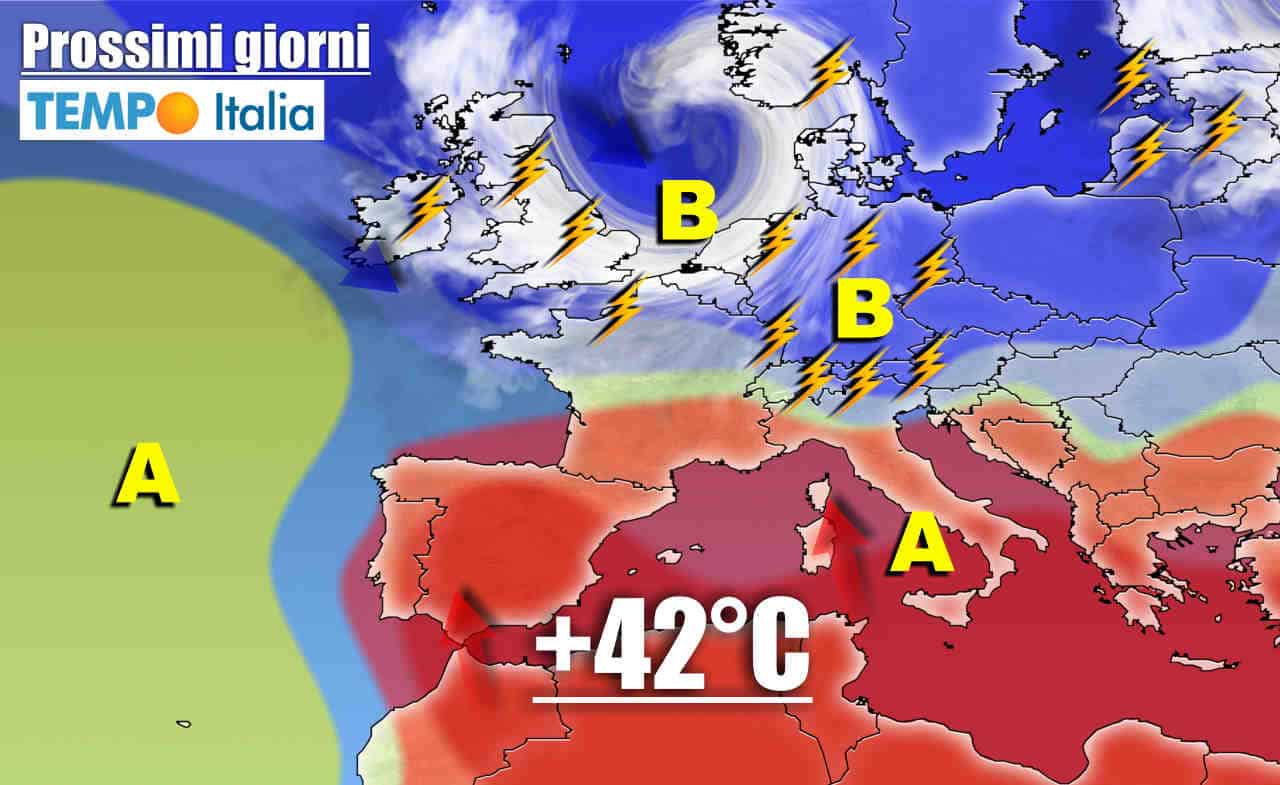 Meteo al 4 Luglio: ecco l’Estate estrema con CALDO africano e BURRASCA