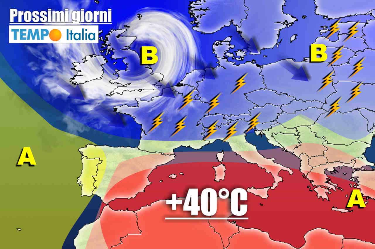 Meteo prossimi giorni: irrompe il caldo d’Africa prima di nuovi forti Temporali