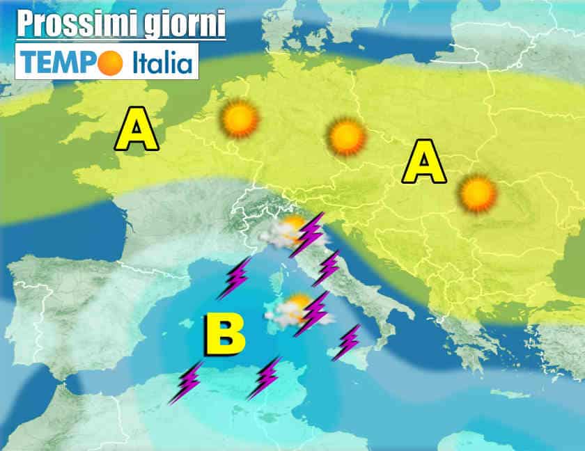 Meteo sino al 16 Settembre: temporali, ma poi ondata di caldo