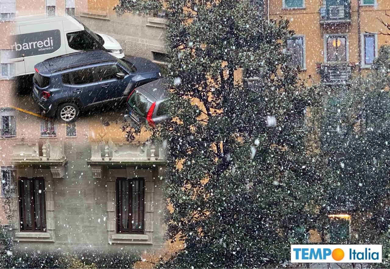 Neve su Milano e la Lombardia