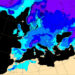 Rischio gelo centro meteo europeo nell'emissione avvenuta ieri.