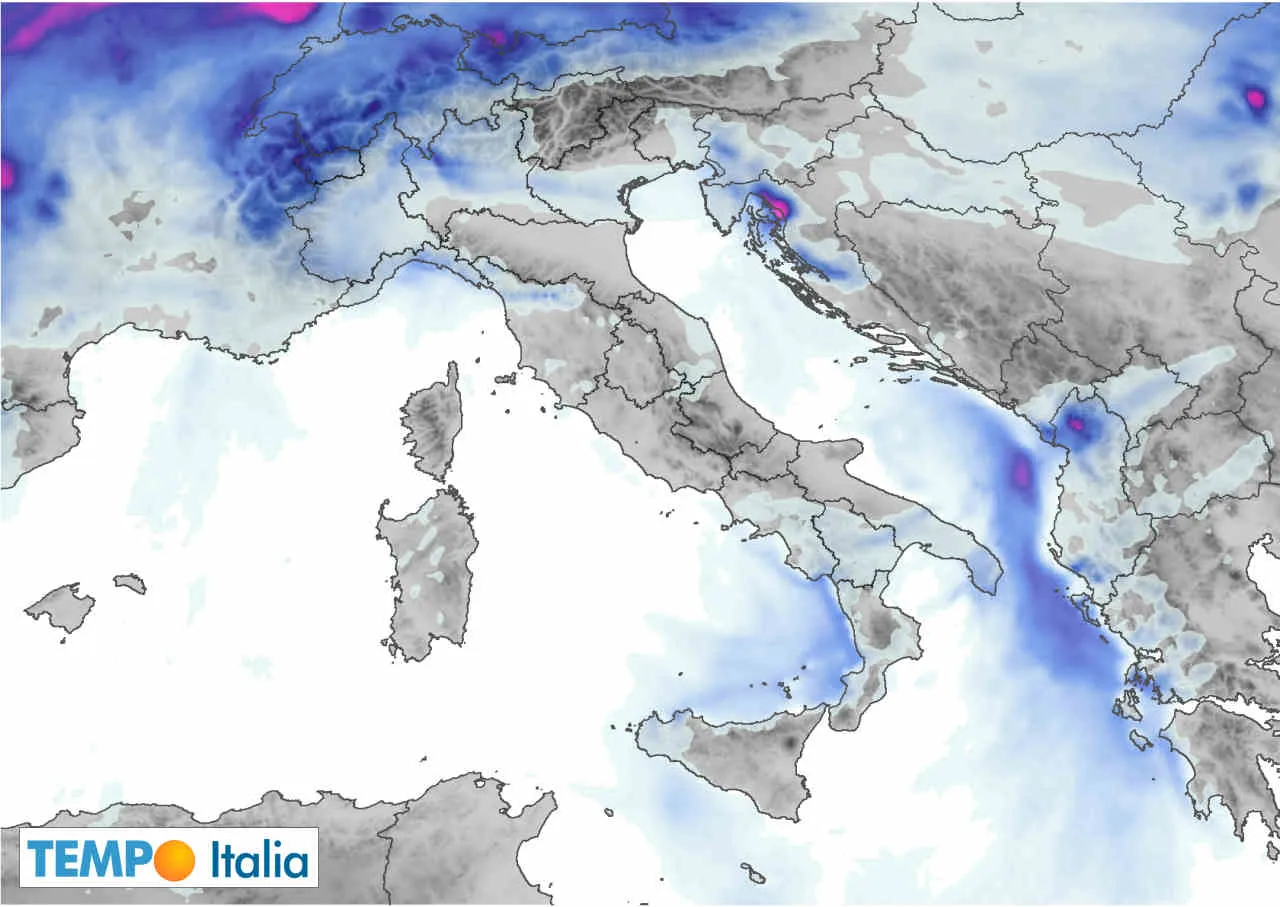Ecco dove sono atte le piogge in Italia sino a tutto sabato.