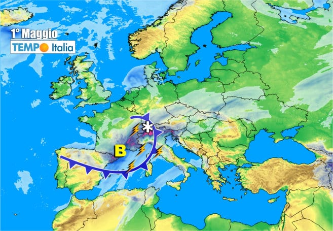 meteo domani 1 maggio 2021