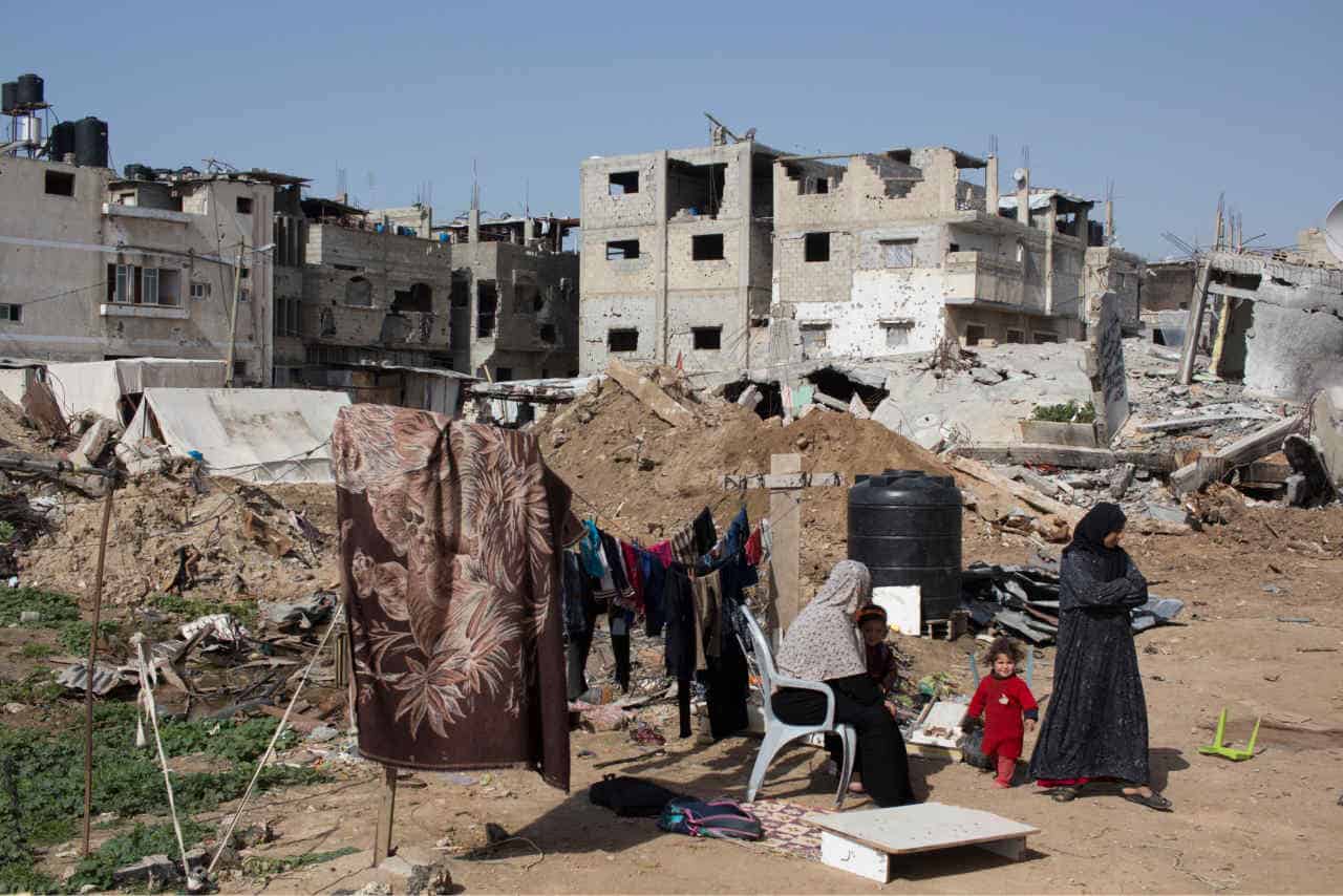 Shujayea, Gaza. Effetto dei bombardamenti. Foto di repertorio.