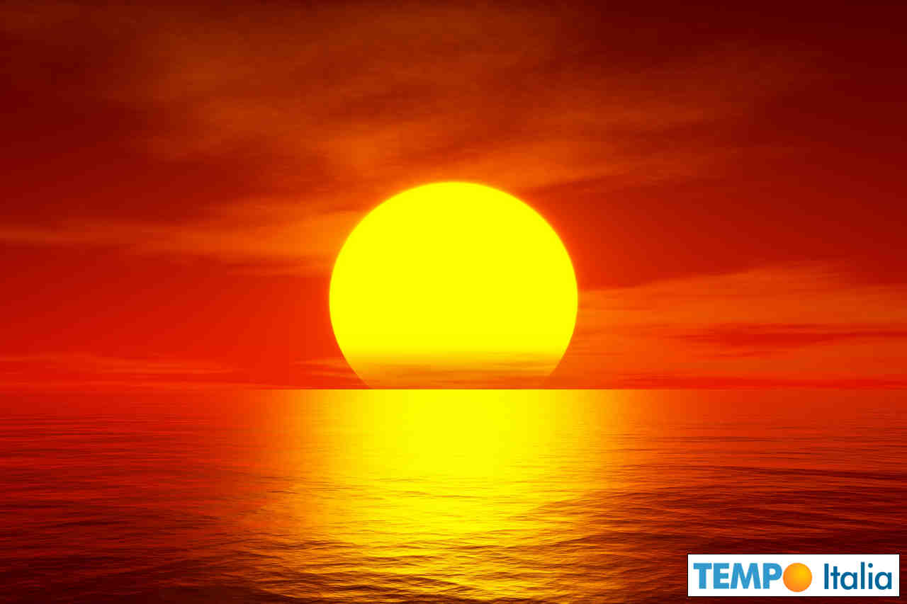 Meteo estremamente caldo per effetto di ondata di calore africana.