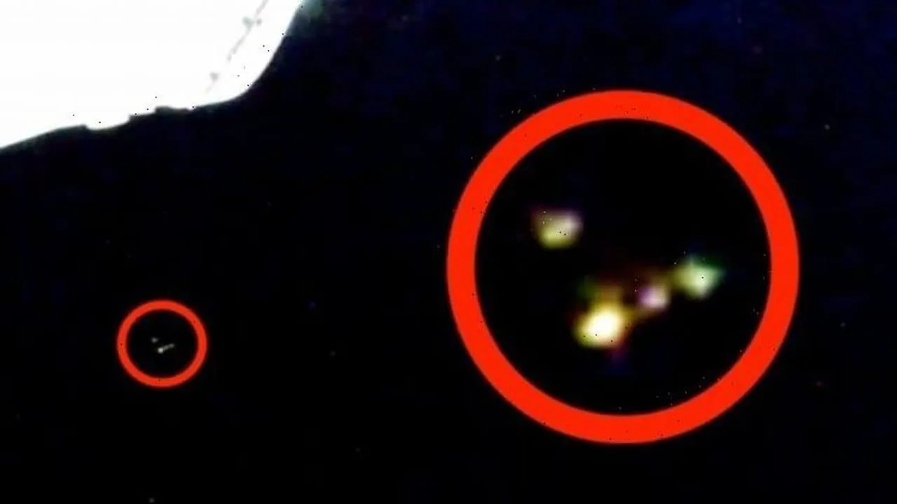 Le quattro luci riprese dalla telecamera della Stazione Spaziale Internazionale lo scorso 19 Maggio