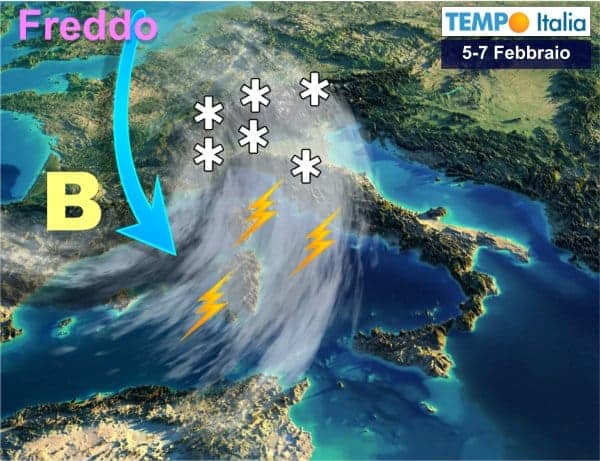 Meteo più INVERNALE a Febbraio! Anticiclone in ritirata, torneranno pioggia e neve. Poi il FREDDO