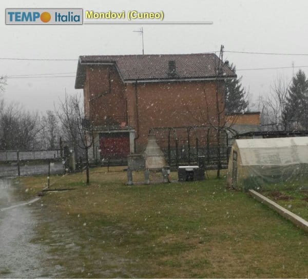 Piemonte, nevica a bassa quota