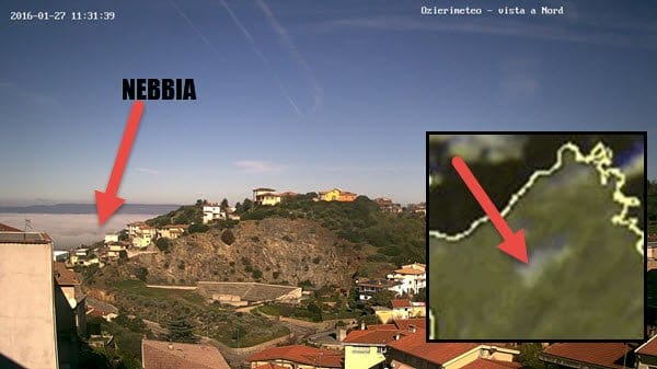 Nebbia in Val Padana? No, ma c’è in Sardegna ed in pieno giorno. Come mai succede ciò?