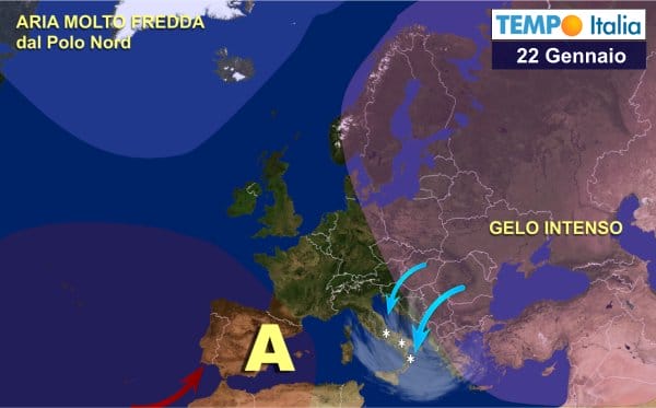 Oggi calo termico nella Penisola. Imminenti foschie e nebbie in Val Padana. Poi l’Alta Pressione per alcuni giorni