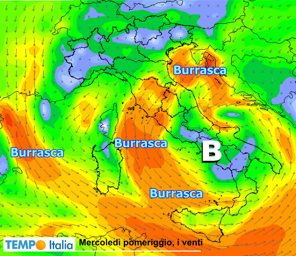 Condizioni meteo pessime per domani: venti molto forti, attese raffiche anche oltre i 120 km/h 48 Condizioni meteo pessime per domani: venti molto forti, attese raffiche anche oltre i 120 km/h