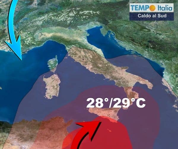 Breve ma intensa fiammata africana al Sud, picchi di oltre +28°C in Sicilia