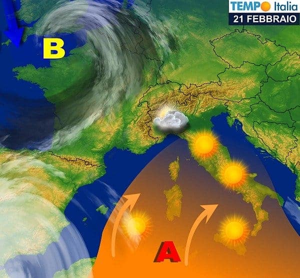 Tregua del maltempo. Caldo africano da domenica, poi torneranno perturbazioni ed aria fredda