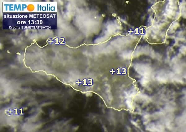 Meteo SICILIA, freddo in attenuazione, possibili piovaschi. Neve a 1000/1200 metri