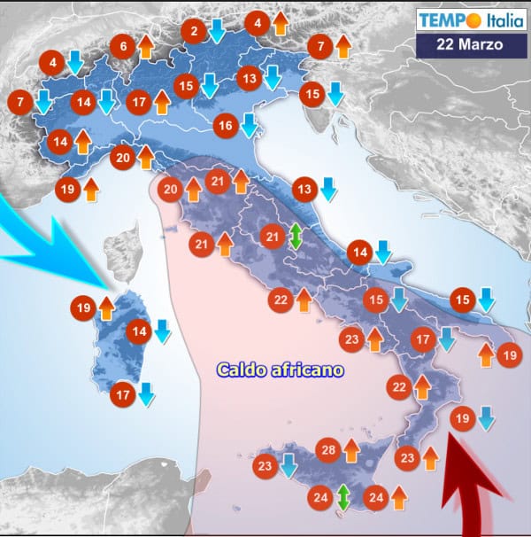 Settimana pasquale all’insegna del primo caldo africano, possibili picchi di +28°C in Sicilia