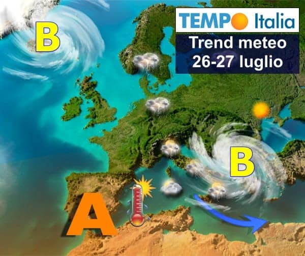Temporali sino a metà settimana, poi caldo Anticiclone accoglierà agosto 1 Temporali sino a metà settimana, poi caldo Anticiclone accoglierà agosto