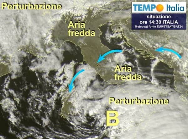Ecco dove è finita la perturbazione tirrenica e vari perché della non neve a Roma e neppure nella più favorita Napoli