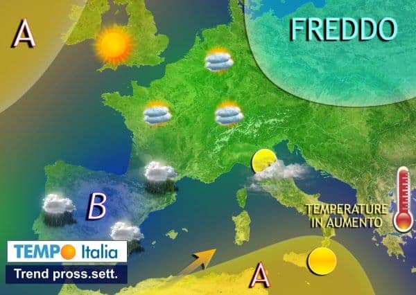 Prossima settimana con scampoli di primavera con l’Anticiclone. Ma non durerà: per Pasqua ancora freddo