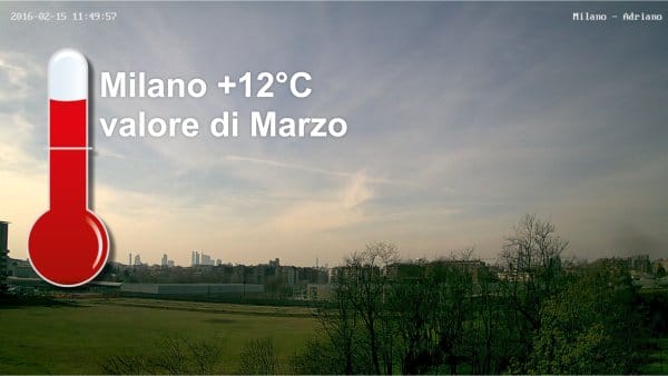 Milano dalla nebbia e pioggia di ieri al sole e clima mite. Non ci sono più le stagioni di una volta