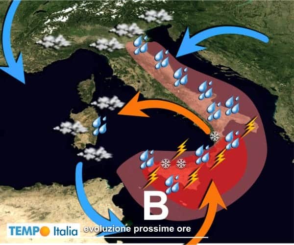 Weekend di grandi piogge e nubifragi sulle regioni ioniche