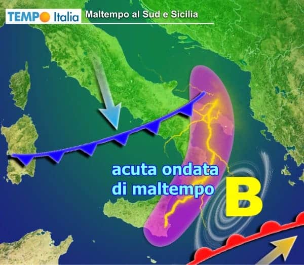 Forte maltempo sulle aree ioniche, piogge abbondanti, rischio anche di nubifragi nel weekend