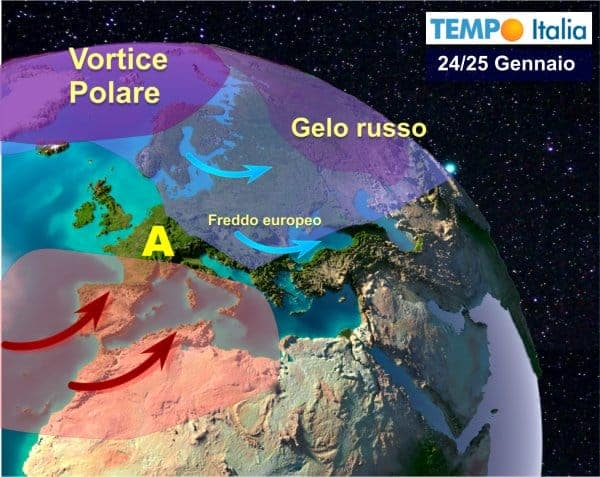 Fine mese: FLASH più mite con gelo Russo spinto ad est, ma seguirebbe nuovo impulso FREDDO con maltempo