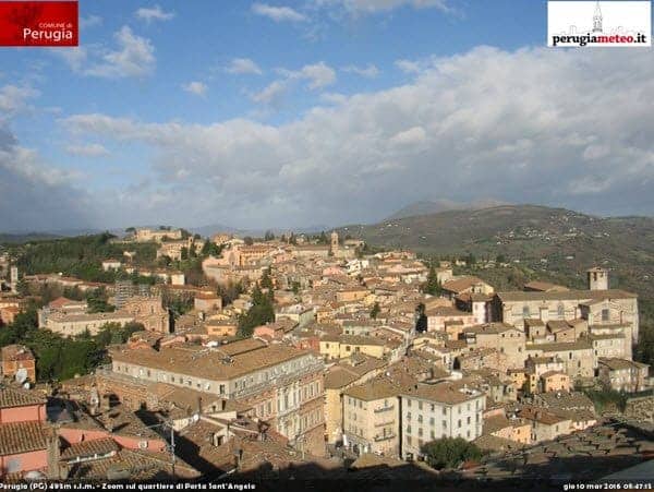 Umbria, qualche nube e temperatura prossima alla media del periodo