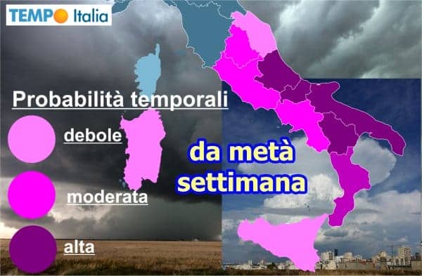 Al Nord arriva l’Estate, ma in settimana nel Centro e Sud Italia altri temporali 23 Al Nord arriva l’Estate, ma in settimana nel Centro e Sud Italia altri temporali