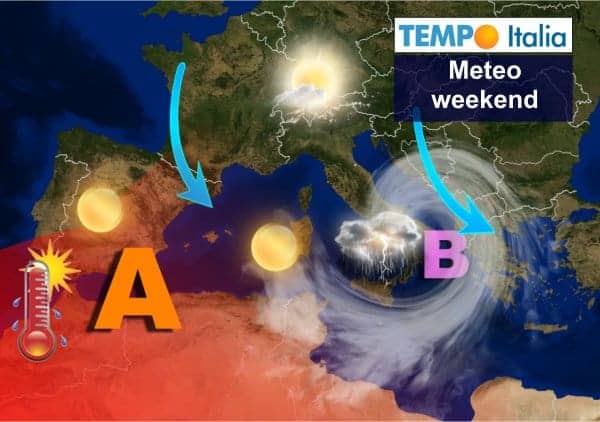 Meteo weekend con piogge su Adriatiche e al Sud, altrove bello. Super caldo da lunedì 28 Meteo weekend con piogge su Adriatiche e al Sud, altrove bello. Super caldo da lunedì