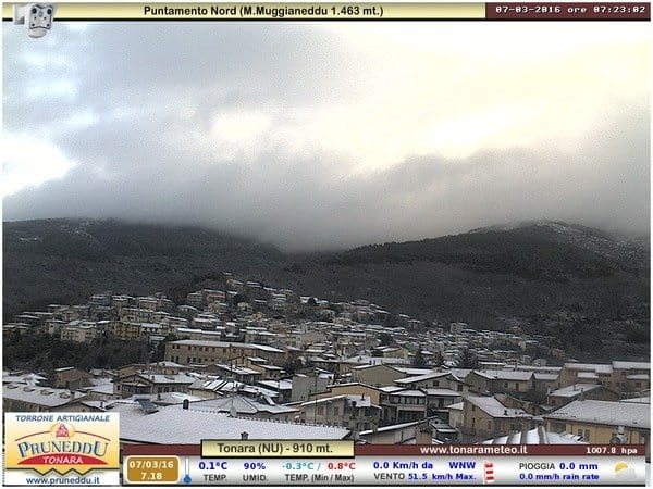 Neve oltre i 600/700 metri in Sardegna