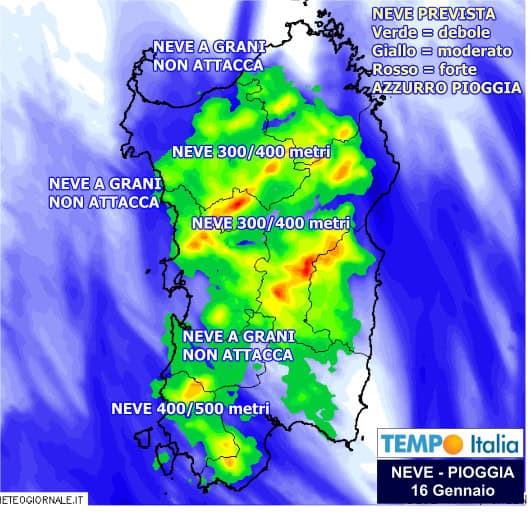 Sardegna, neve domani sui 400 metri, neve a grani anche sulle coste e Campidano 21 Sardegna, neve domani sui 400 metri, neve a grani anche sulle coste e Campidano
