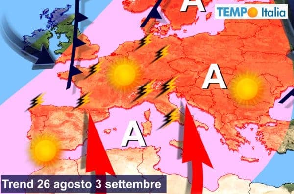 Tardiva Estate tropicale con caldo nord africano, ma anche isolati nubifragi. Previsioni meteo e clima sino al 3 settembre 45 Tardiva Estate tropicale con caldo nord africano, ma anche isolati nubifragi. Previsioni meteo e clima sino al 3 settembre