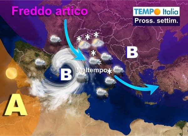 Ancora maltempo invernale per una nuova irruzione fredda dal nord Europa. Poi grandi novità meteo