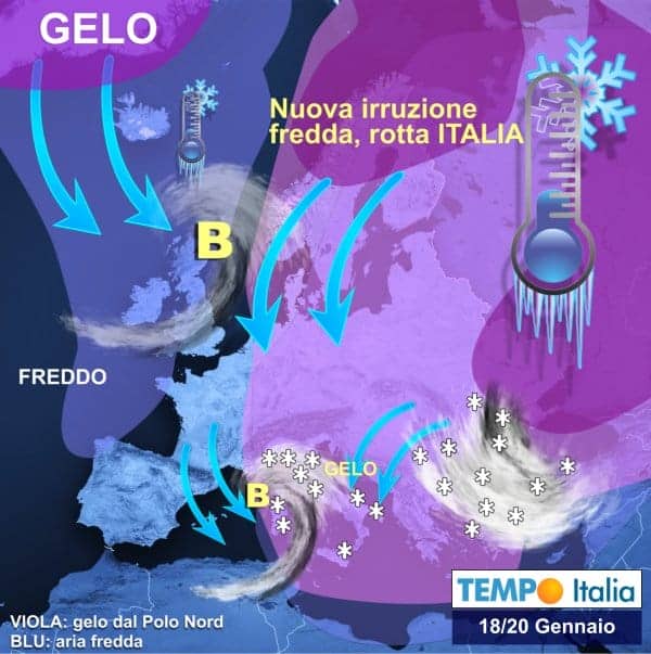 Ondate di freddo a raffica. Possibilità di neve in varie località di pianura, anche tirreniche 52 Ondate di freddo a raffica. Possibilità di neve in varie località di pianura, anche tirreniche