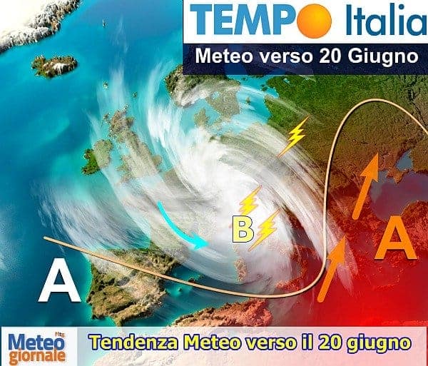 Fiammata calda al Sud, Nord sotto tiro dei temporali. Poi rinfresca e maltempo. Novità fine mese 19 Fiammata calda al Sud, Nord sotto tiro dei temporali. Poi rinfresca e maltempo. Novità fine mese