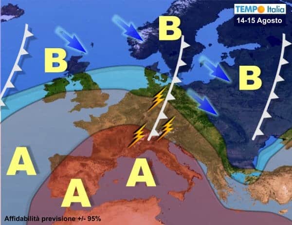 Meteo Italia: Ferragosto bello e caldo, ma temporali sparsi su Alpi. Seguiranno forti temporali anche nella Penisola 74 Meteo Italia: Ferragosto bello e caldo, ma temporali sparsi su Alpi. Seguiranno forti temporali anche nella Penisola