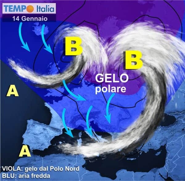 Neve forte su Alpi, temporali su tirreniche, freddo in Val Padana. Decisamente più freddo in settimana 57 Neve forte su Alpi, temporali su tirreniche, freddo in Val Padana. Decisamente più freddo in settimana