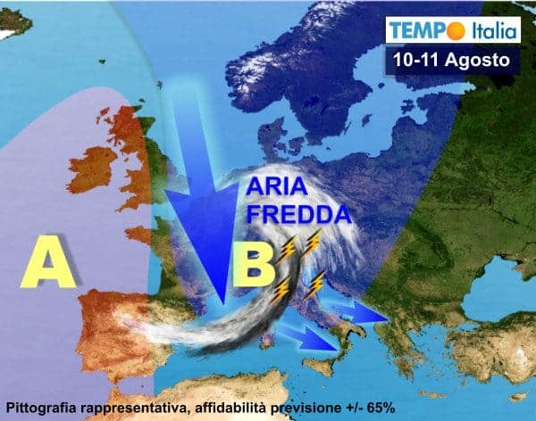 METEO ITALIA: migliora al Sud, poi maltempo al Nord e di nuovo Centro e Sud. A Ferragosto forse sole