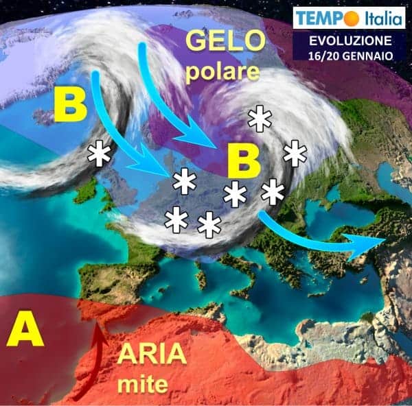 Aria polare vaga in Europa. Italia dentro o fuori. Ultimi aggiornamenti