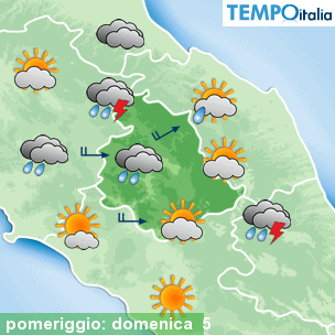 Umbria, possibilità di temporali pomeridiani ad iniziare da oggi e per tutta la settimana 41 Umbria, possibilità di temporali pomeridiani ad iniziare da oggi e per tutta la settimana