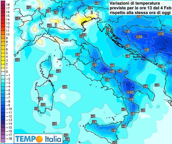 Caldo spazzato via da irruzione fredda lampo: forti venti, neve, crollo temperature