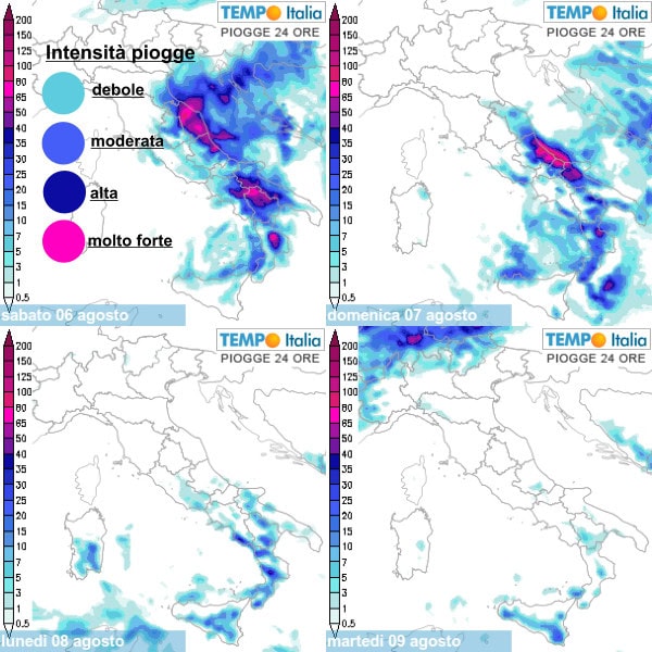 Meteo Italia: rischio pioggia, ecco le stime valide 4 giorni