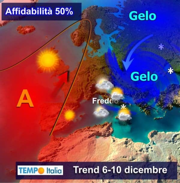 Meteo d'inizio dicembre: inverno con freddo, causa ripetuto gelo su est Europa 5 Meteo d’inizio dicembre: inverno con freddo, causa ripetuto gelo su est Europa