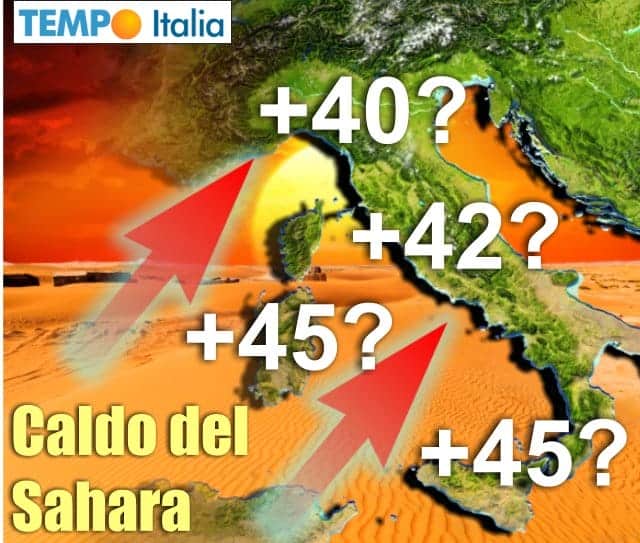 METEO ITALIA: caldo di smisurata intensità. Possibilità di temperatura da record