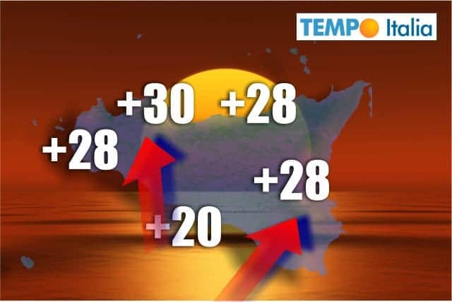 Palermo all’alba a 30 gradi, Catania 28. È il caldo che viene dall’alto