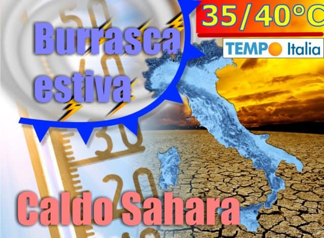 Meteo estremo per giorni: caldo dal Sahara e poi refrigerio, temporali, caldo