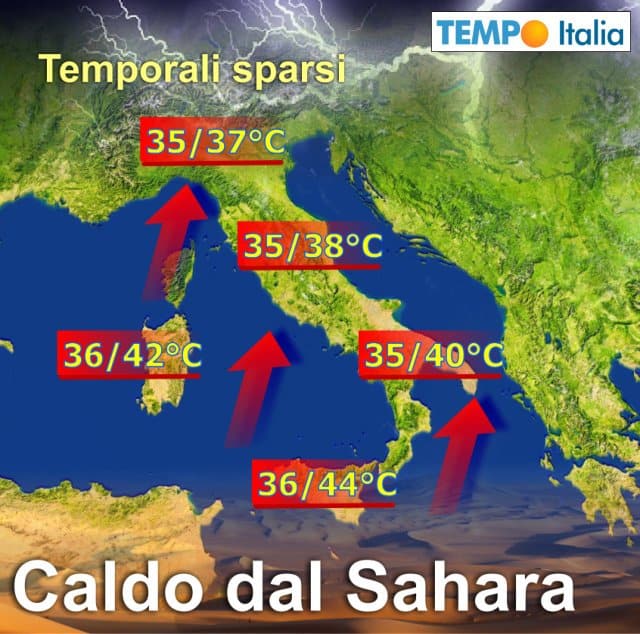 Il caldo dal Sahara migra verso l’Italia, è meteo estremo. Segue cambiamento