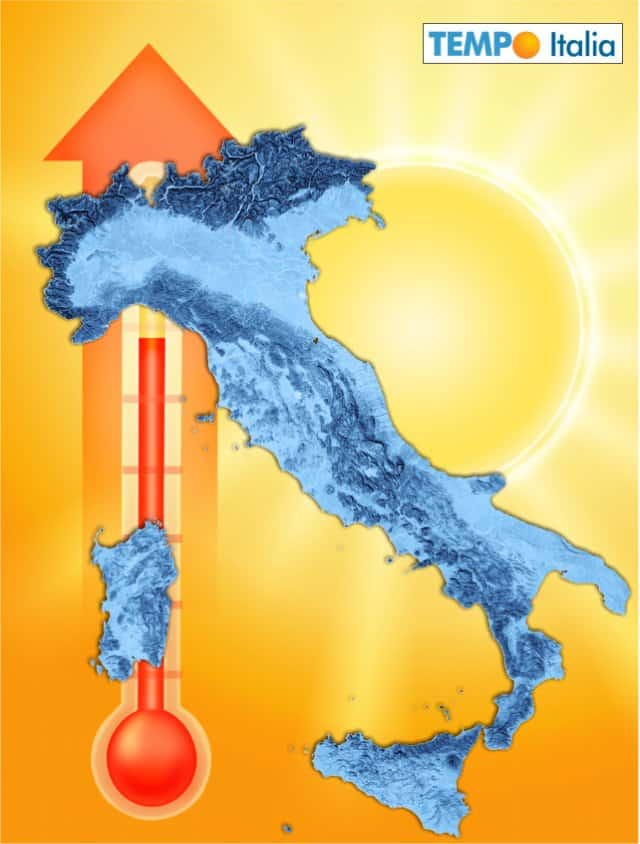 Il METEO in ITALIA con onda di caldo punte di 43°C. Grave rischio incendi